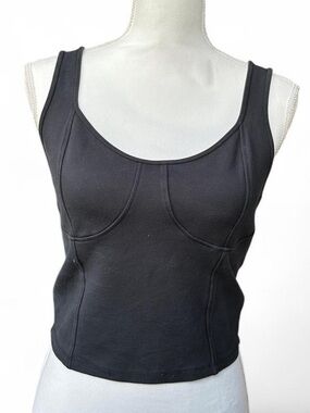 Abercrombie & Fitch Black Fitted Scoop-Neck Tank